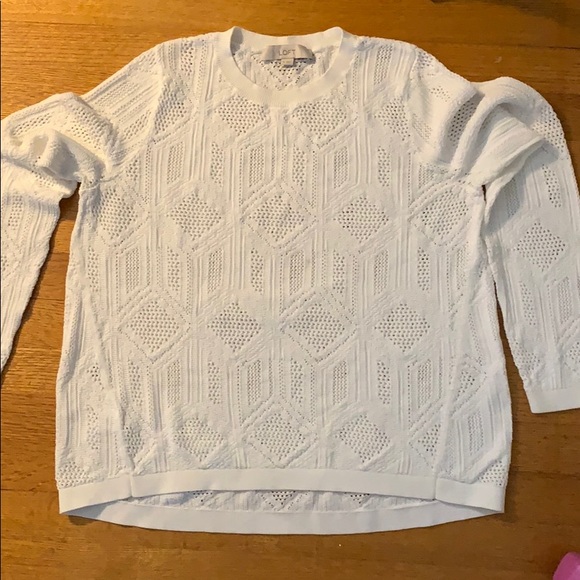 Loft white sweater - Picture 3 of 4